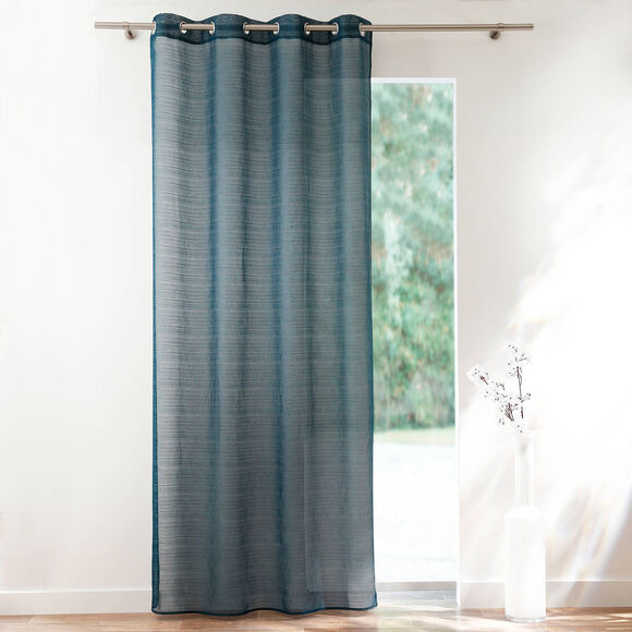 Panneau voile fines rayures (bleu canard)