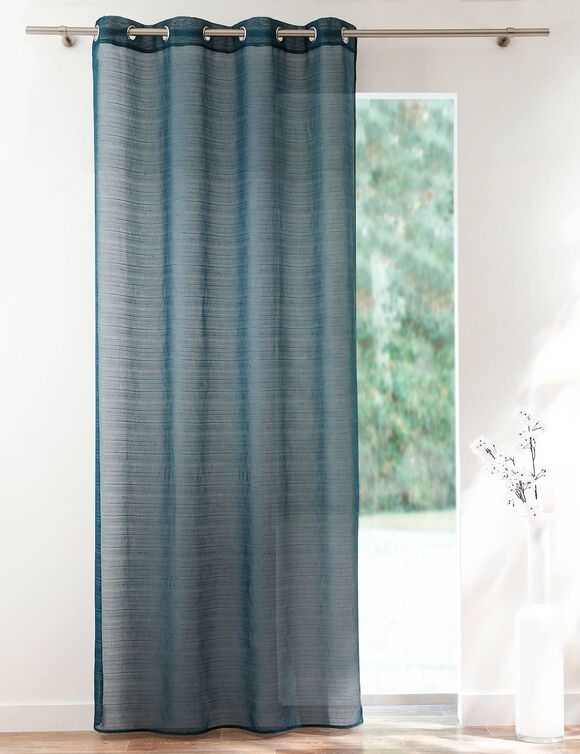 Panneau voile fines rayures (bleu canard)