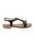 Sandales plates en cuir, Hastral (noir)
