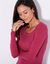 T-shirt chaleur manches longues col rond (cerise)
