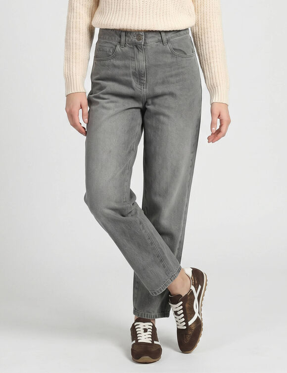 Jean coupe barrel stretch (gris)