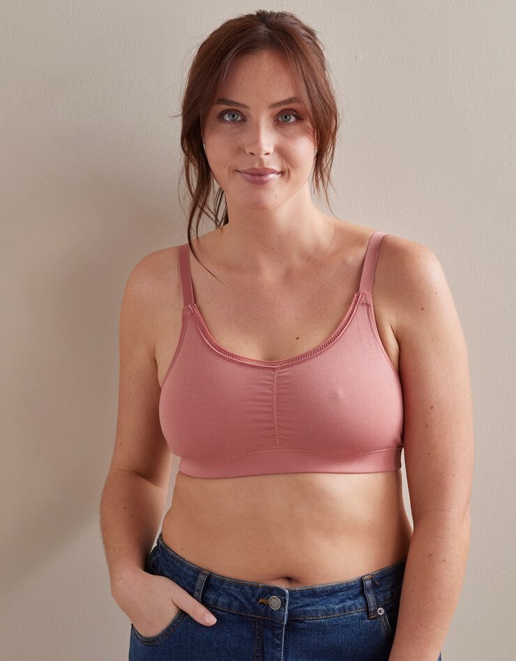 Brassière coques amovibles, sans armatures (bois de rose) Brassière coques amovibles, sans armatures (bois de rose)