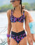 Culotte de bain taille haute Lokia - forme maxi (noir / fuchsia)