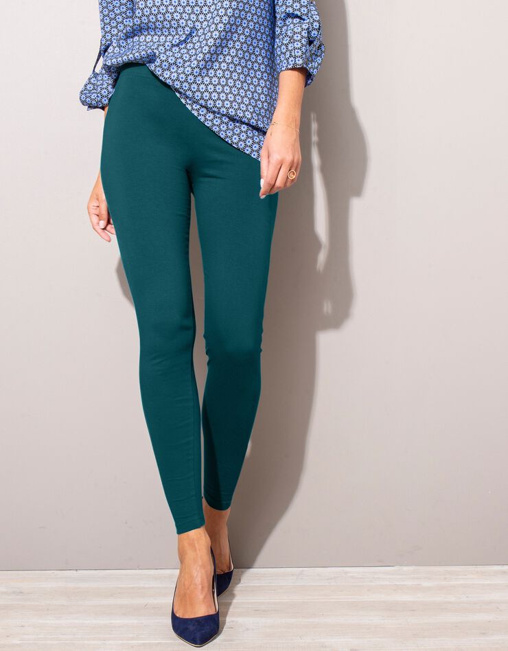 Legging taille élastiquée - lot de 2 (émeraude / noir) Legging taille élastiquée - lot de 2 (émeraude / noir)