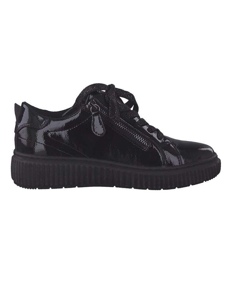 Baskets sneakers vernis noir - largeur confort (noir) Baskets sneakers vernis noir - largeur confort (noir)