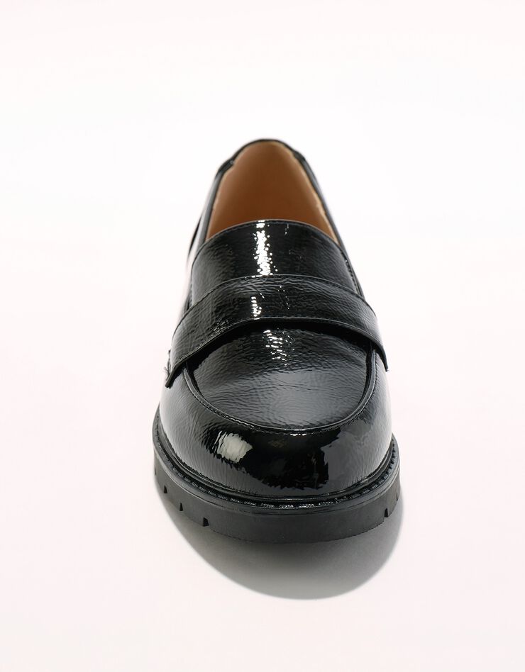 Mocassins vernis à semelle crantée (noir) Mocassins vernis à semelle crantée (noir)