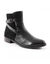 Boots boucle cuir bi-matière. (noir)