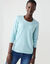Pull col rond uni, manches longues, toucher doux (vert d'eau) Pull col rond uni, manches longues, toucher doux (vert d'eau)
