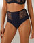 Culotte taille haute microfibre et tulle brodé stretch Batlow - lot de 2 (marine)