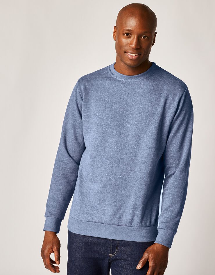 Sweat molleton col rond (bleu jean) Sweat molleton col rond (bleu jean)