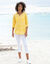 Legging 3/4, bas boutonné (blanc)