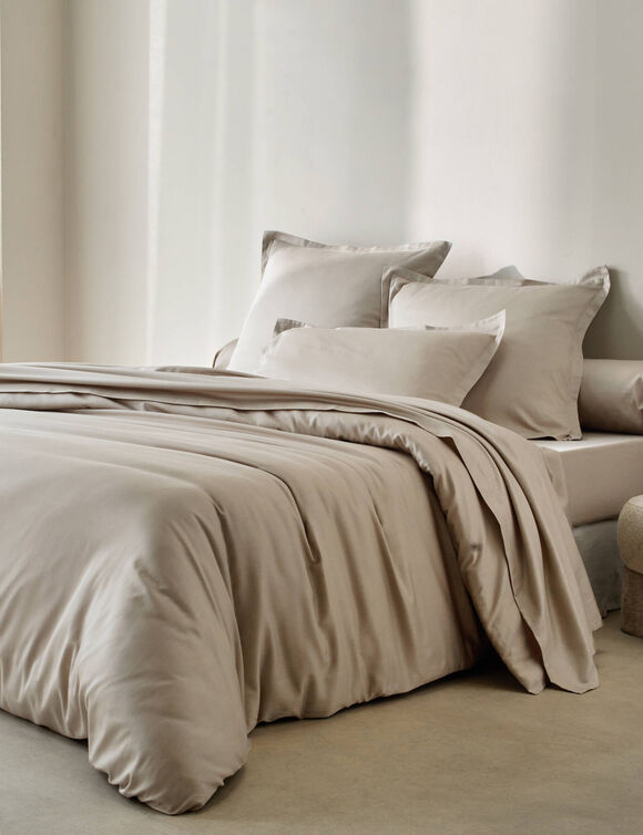 Linge de lit satin uni (gr&egrave;ge)