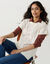 Pull-tunique sans manches, maille fantaisie (&eacute;cru)