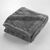 Plaid polaire reliéfé toucher peluche  (anthracite)