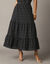 Jupe longue, broderie anglaise (noir)