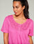 T-shirt macramé manches courtes (rose indien)