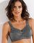 Soutien-gorge coton dentelle sans armatures - lot de 2 (rouge / gris)
