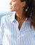 Chemise rayée, coton (blanc / bleu)