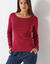 T-shirt manches longues, jersey en coton biologique(**) (prune)