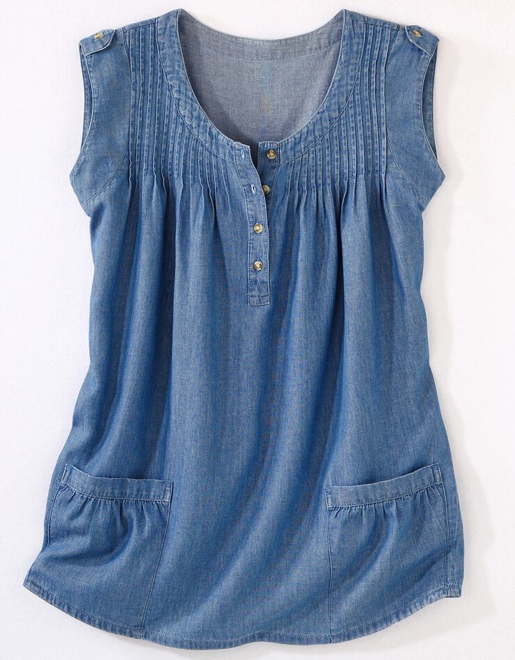Tunique denim col rond (jeans) Tunique denim col rond (jeans)