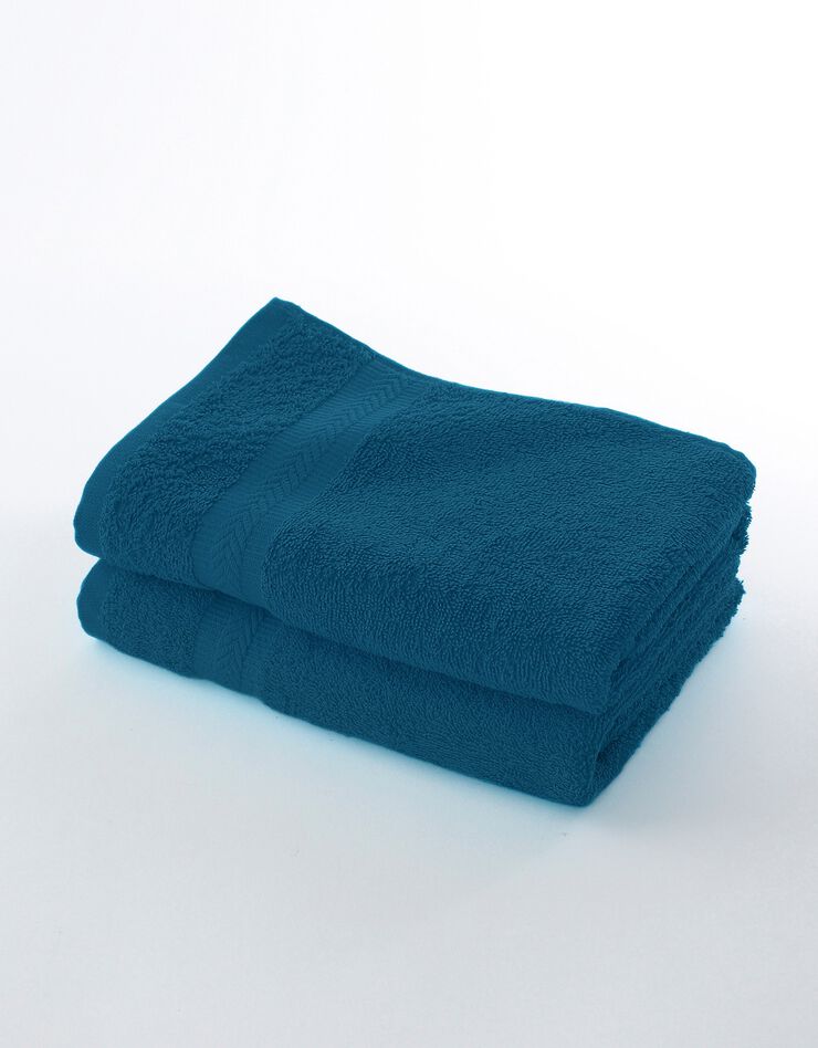Eponge unie 420 g/m2 confort moelleux (bleu paon) Eponge unie 420 g/m2 confort moelleux (bleu paon)