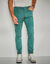 Pantalon 5 poches élastiqué côtés - entrej. 77 cm (vert sapin)