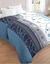 Couette microfibre imprim&eacute;e Floral 400 g/m&sup2; (bleu)