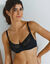 Soutien-gorge coton stretch et tulle plumetis Kalaoa - avec  armatures (noir)