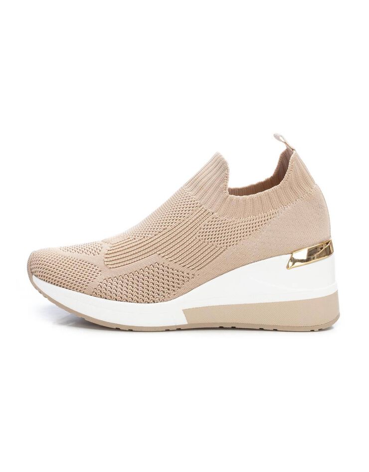 Baskets compensées à enfiler  (beige)