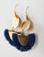 Boucles d’oreilles pompons (bleu)
