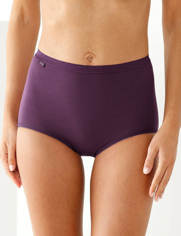 Culotte maxi Basic+, lot de 3 achetées +1 GRATUITE (1) (gris + prune + rose + parme)