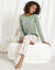 Pyjama pantalon imprimé "Madère" (vert / beige)