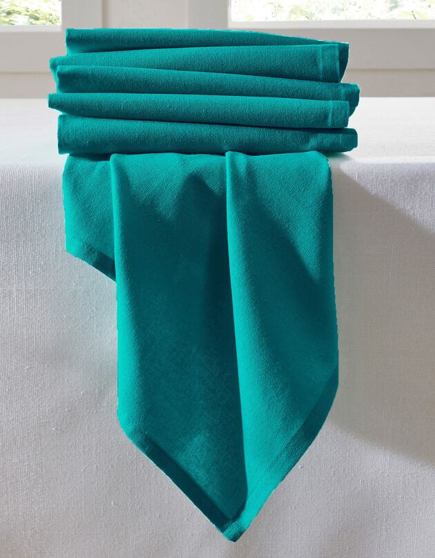 Serviette de table unie - lot de 6 (pétrole)