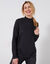 T-shirt col montant manches longues (noir)
