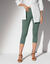 Legging 3/4 uni - lot de 2 (vert grisé / blanc)