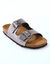 Mules 2 boucles réglables vernies (gris acier)