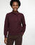 Pull blousant col montant avec noeud, maille anglaise (prune)
