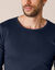 T-shirt sous-vêtement homme col rond manches longues chaleur douce - lot de 2 (marine)
