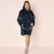Plaid-sweat polaire à capuche doublé sherpa (bleu grisé)