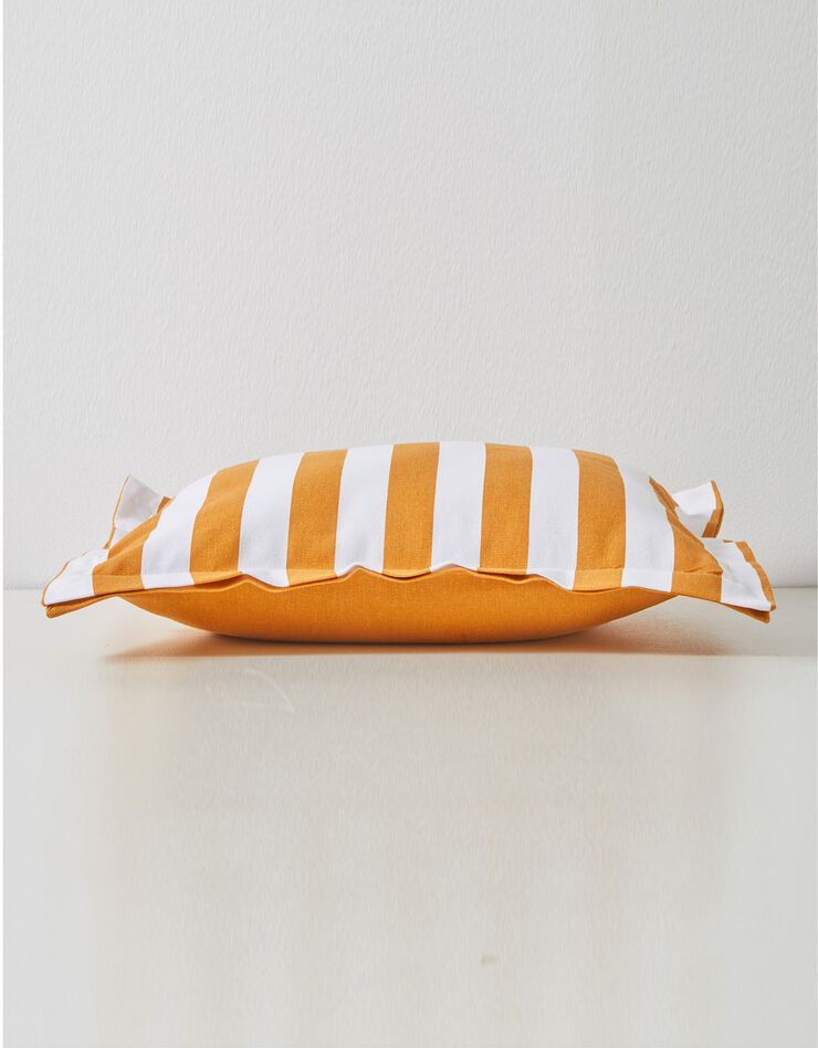 Housse de coussin rayée, collection Ninole - lot de 2 (jaune / blanc)