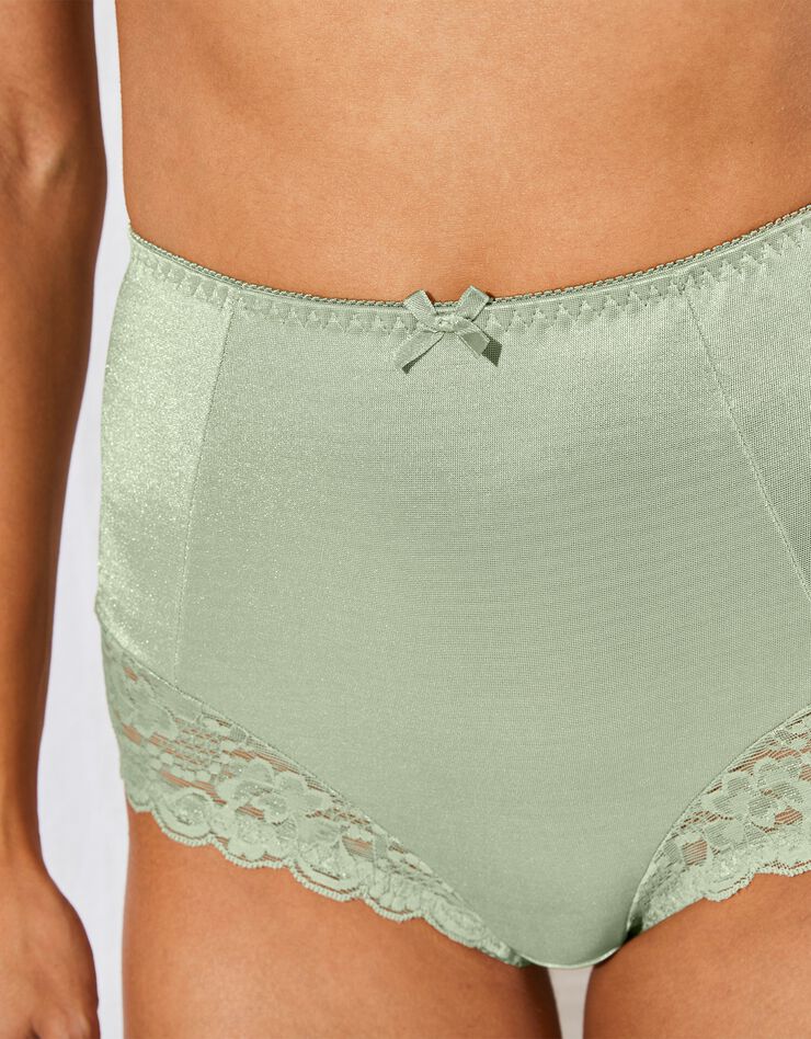Gainette maille satinée et dentelle Avila - lot de 2 (jaune + tilleul)