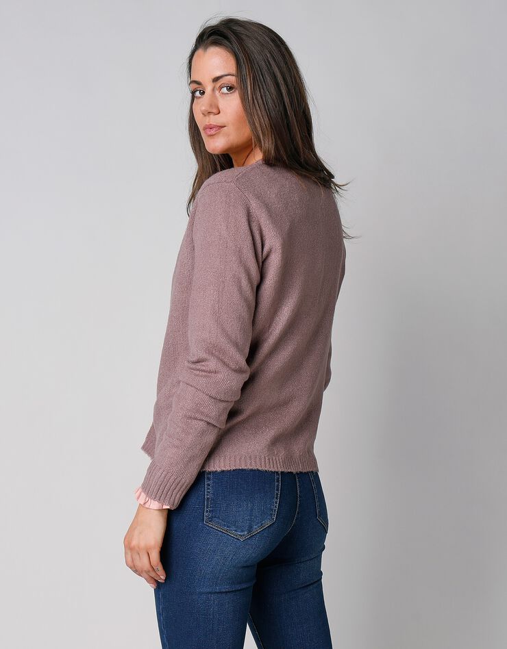 Cardigan zippé (taupe) Cardigan zippé (taupe)