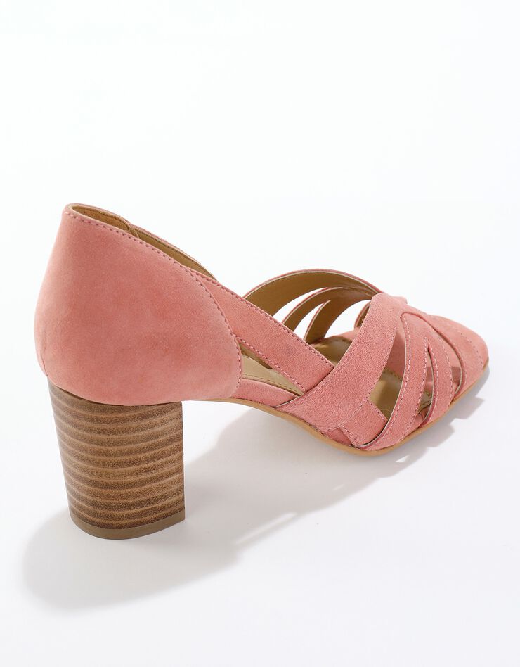 Sandales bout ouvert, cuir (corail) Sandales bout ouvert, cuir (corail)