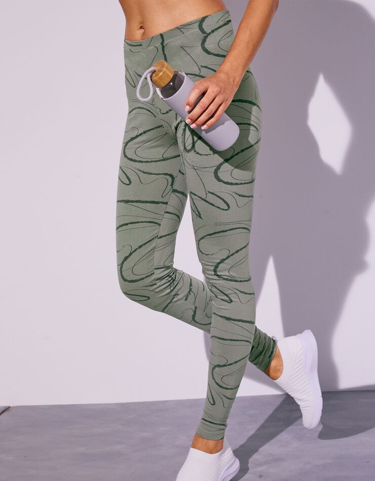 Legging imprimé, style crayonné (kaki) Legging imprimé, style crayonné (kaki)