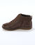 Boots d&eacute;tente lac&eacute;es et zipp&eacute;es en cuir  (chocolat)