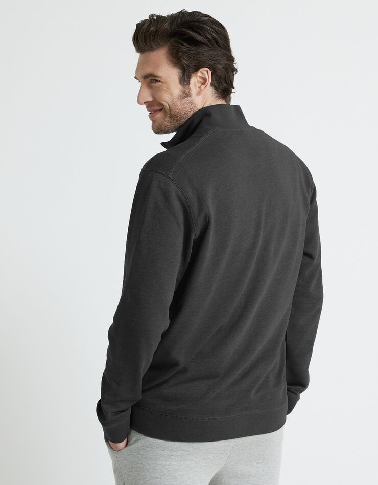 Sweat entièrement zippé uni (anthracite) Sweat entièrement zippé uni (anthracite)