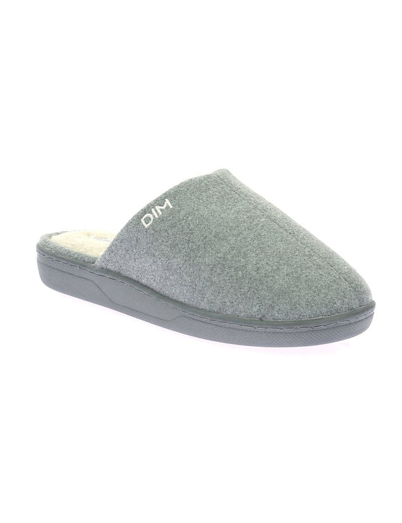 Pantoufles mules fourrées (gris clair)