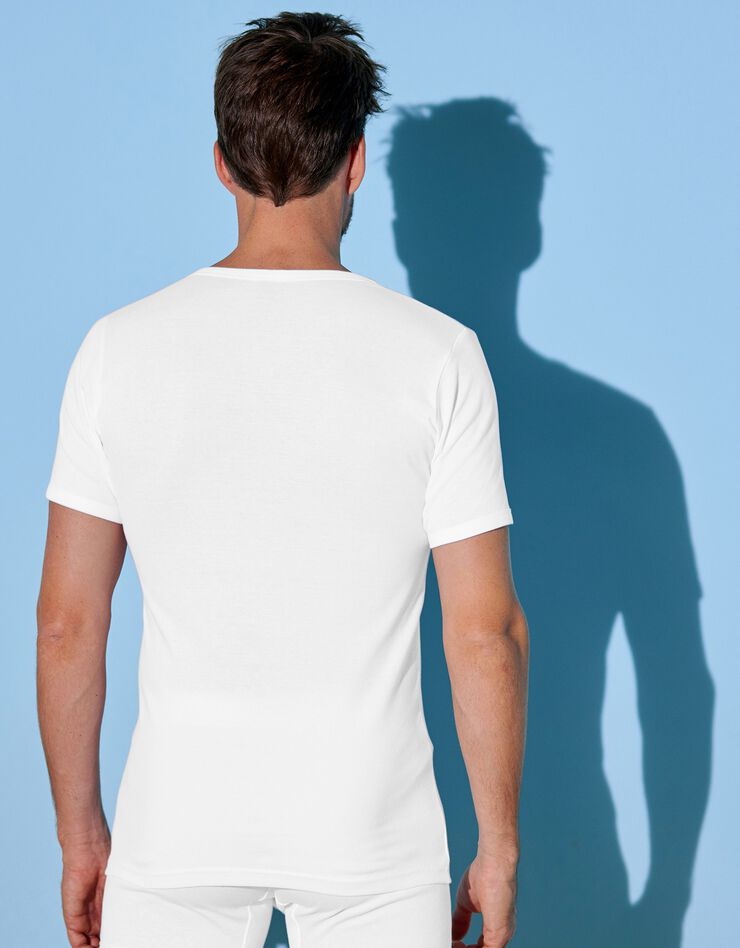 Tee-shirt sous-vêtement homme col rond - lot de 6 (blanc) Tee-shirt sous-vêtement homme col rond - lot de 6 (blanc)