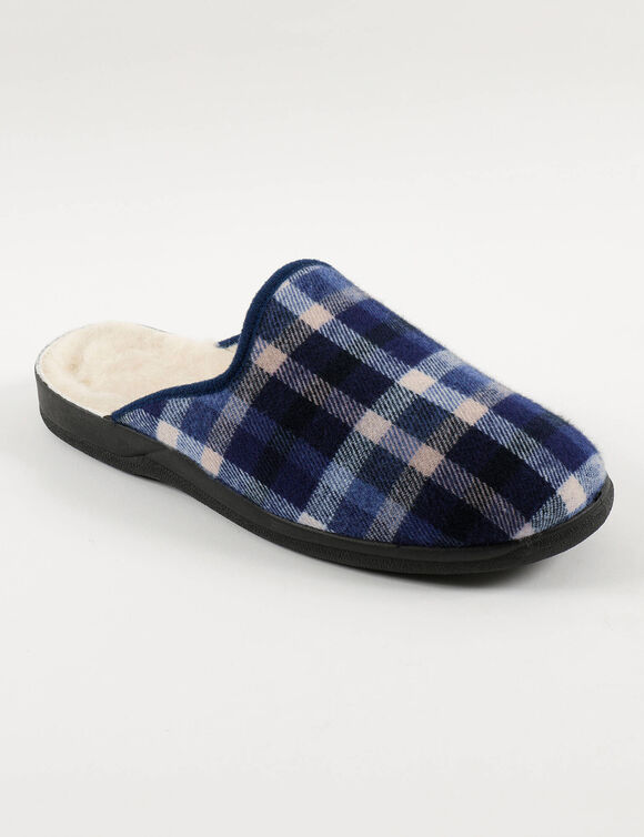 Mules homme fourr&eacute;es - jusqu'au 47 (bleu)