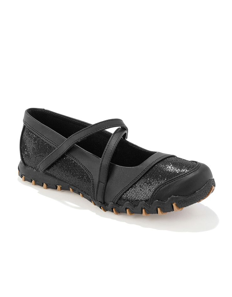 Ballerines de sport ultra-souples - noir pailleté (noir) Ballerines de sport ultra-souples - noir pailleté (noir)